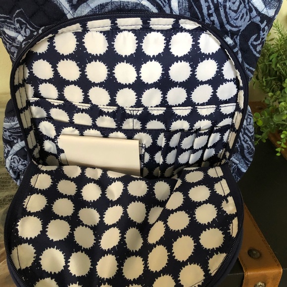 Vera Bradley Backpack Campus Tech Iconic Indigo - Picture 5 of 8